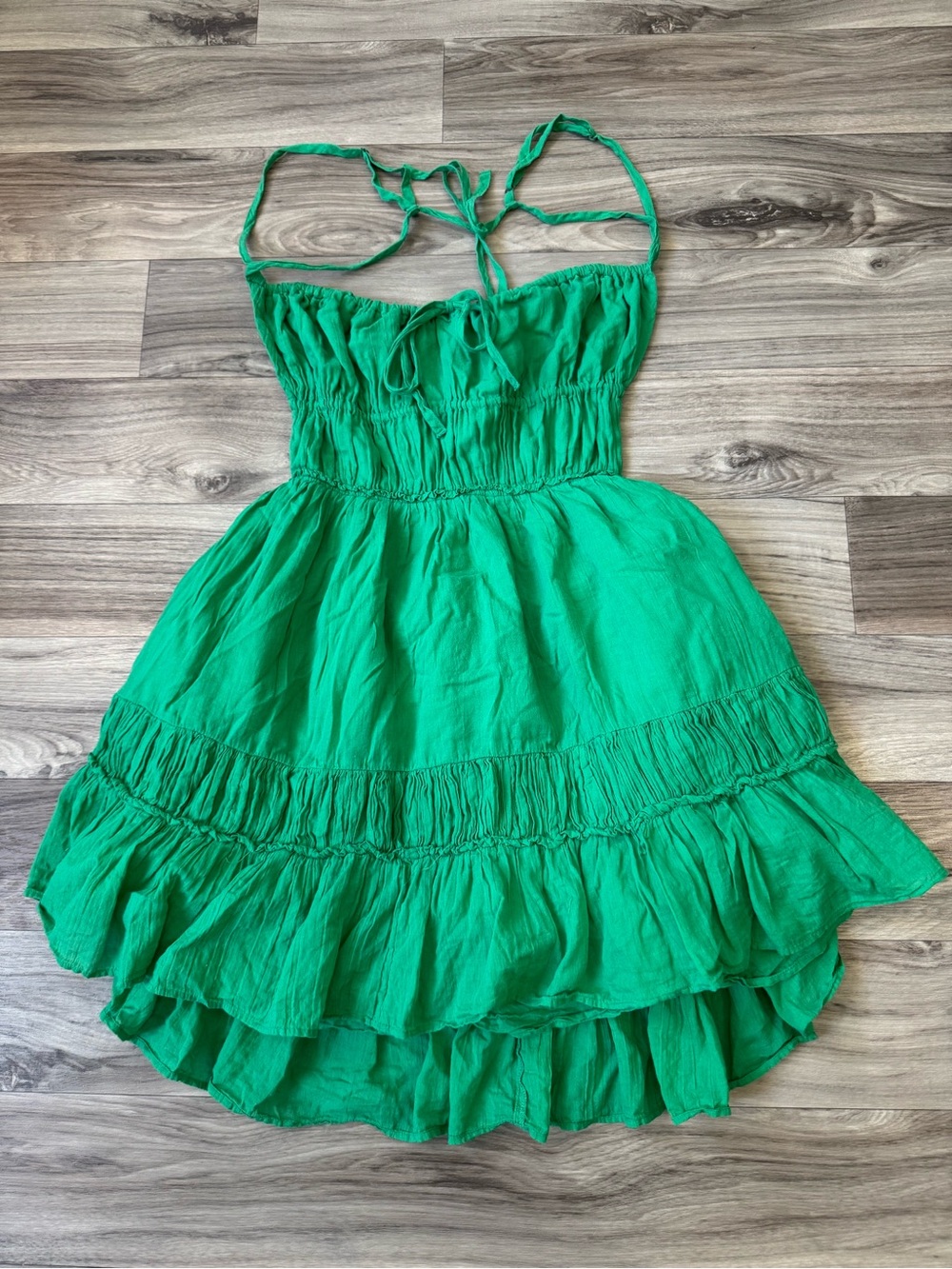 Free People Taking Sides Mini Dress in Fairway Green Size Medium